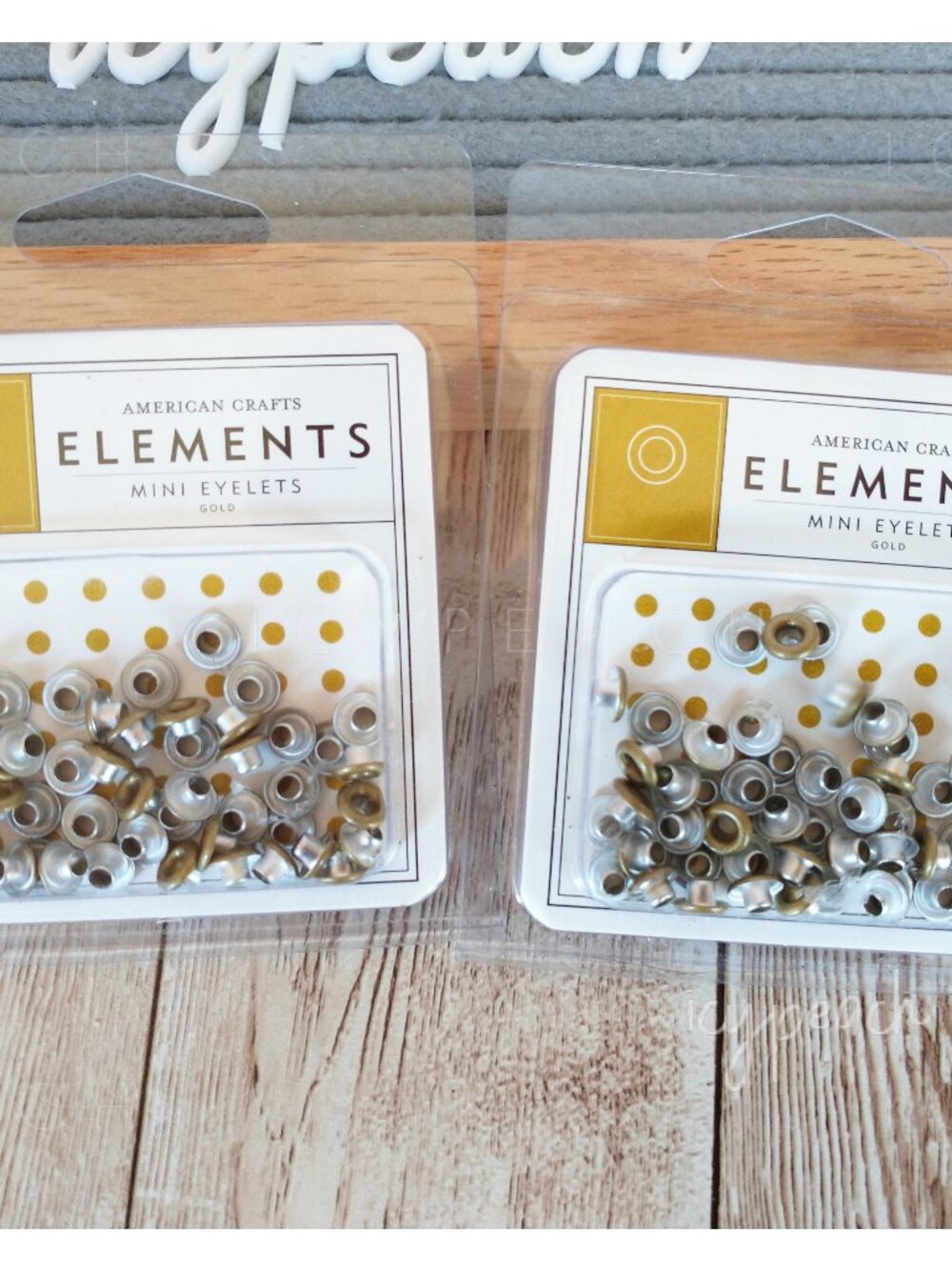 American Crafts Elements Gold Mini Eyelets Discontinued Craft Supply Embellish